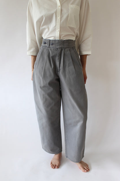 Vintage Slate Wide-Leg Trousers