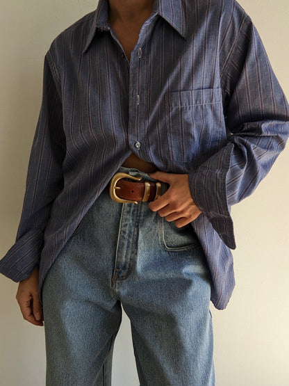 Vintage Christian Dior Pinstriped Button Down