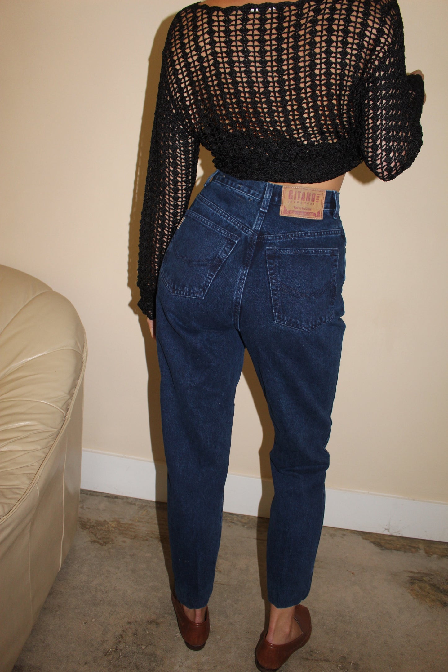 Vintage Overdyed Indigo High Rise Denim