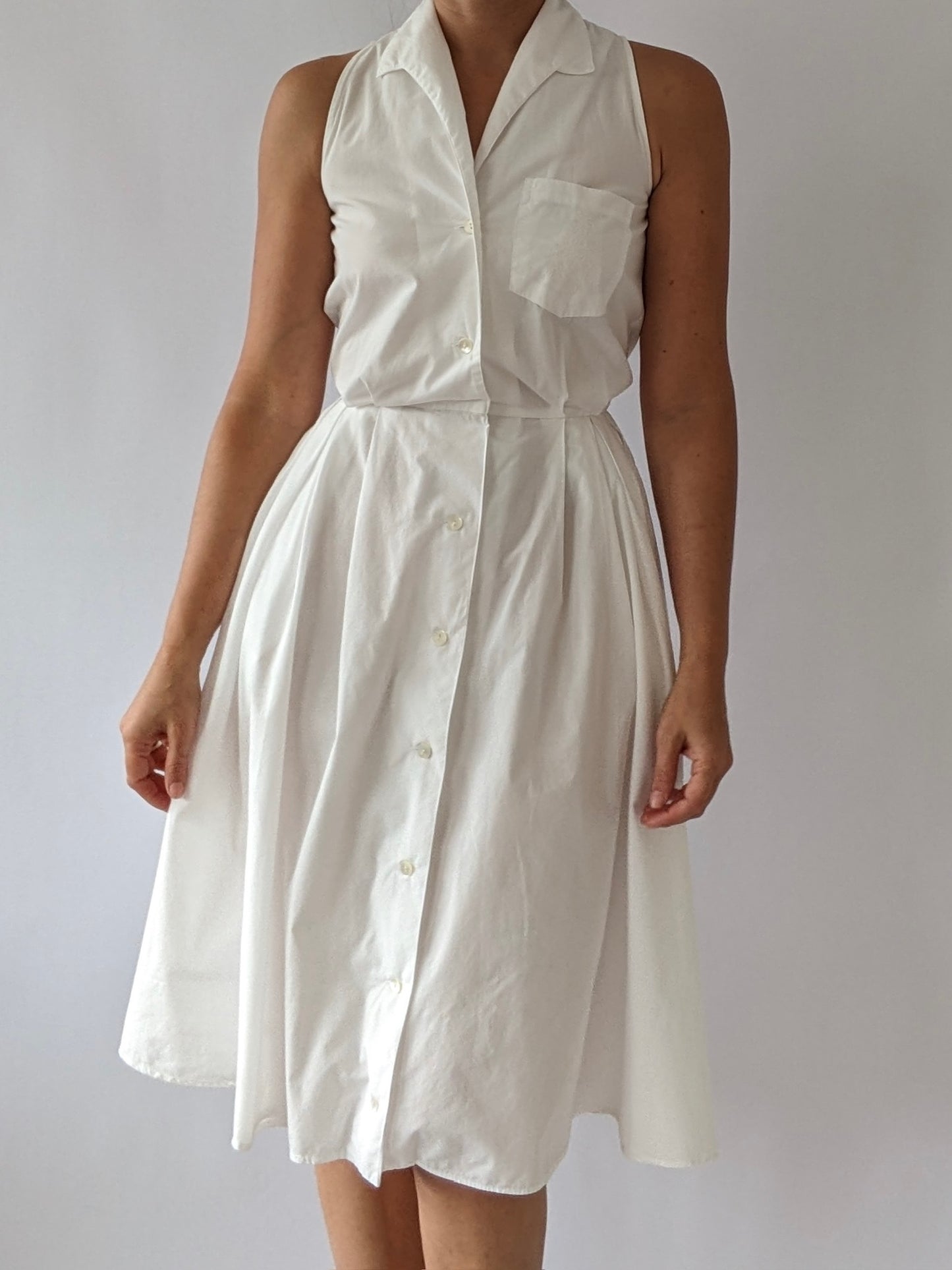 Vintage Banana Republic Ivory Button-Down Dress