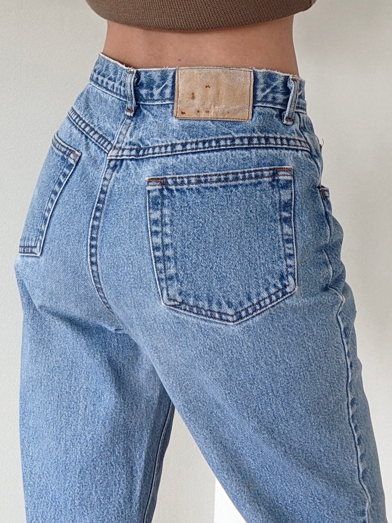 90s High Rise Blue Jeans
