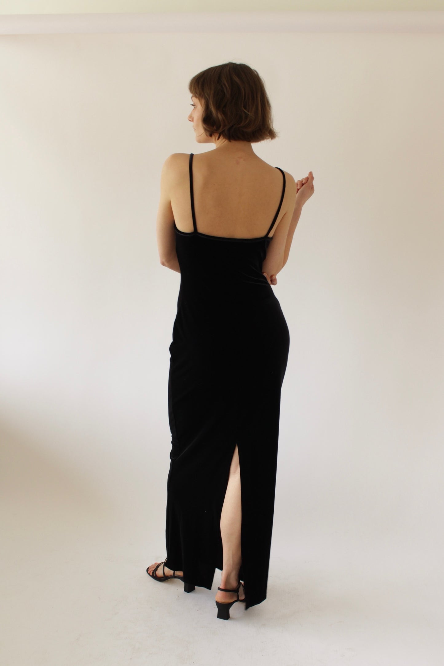 Gorgeous Vintage Caviar Velvet Evening Dress