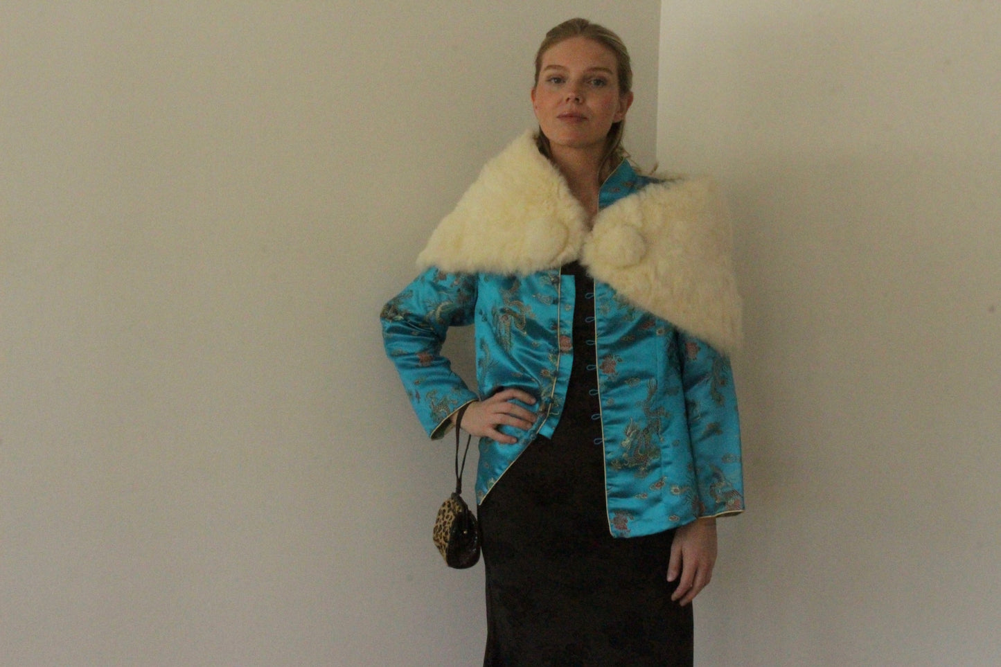 Stunning Turquoise Brocade Jacket