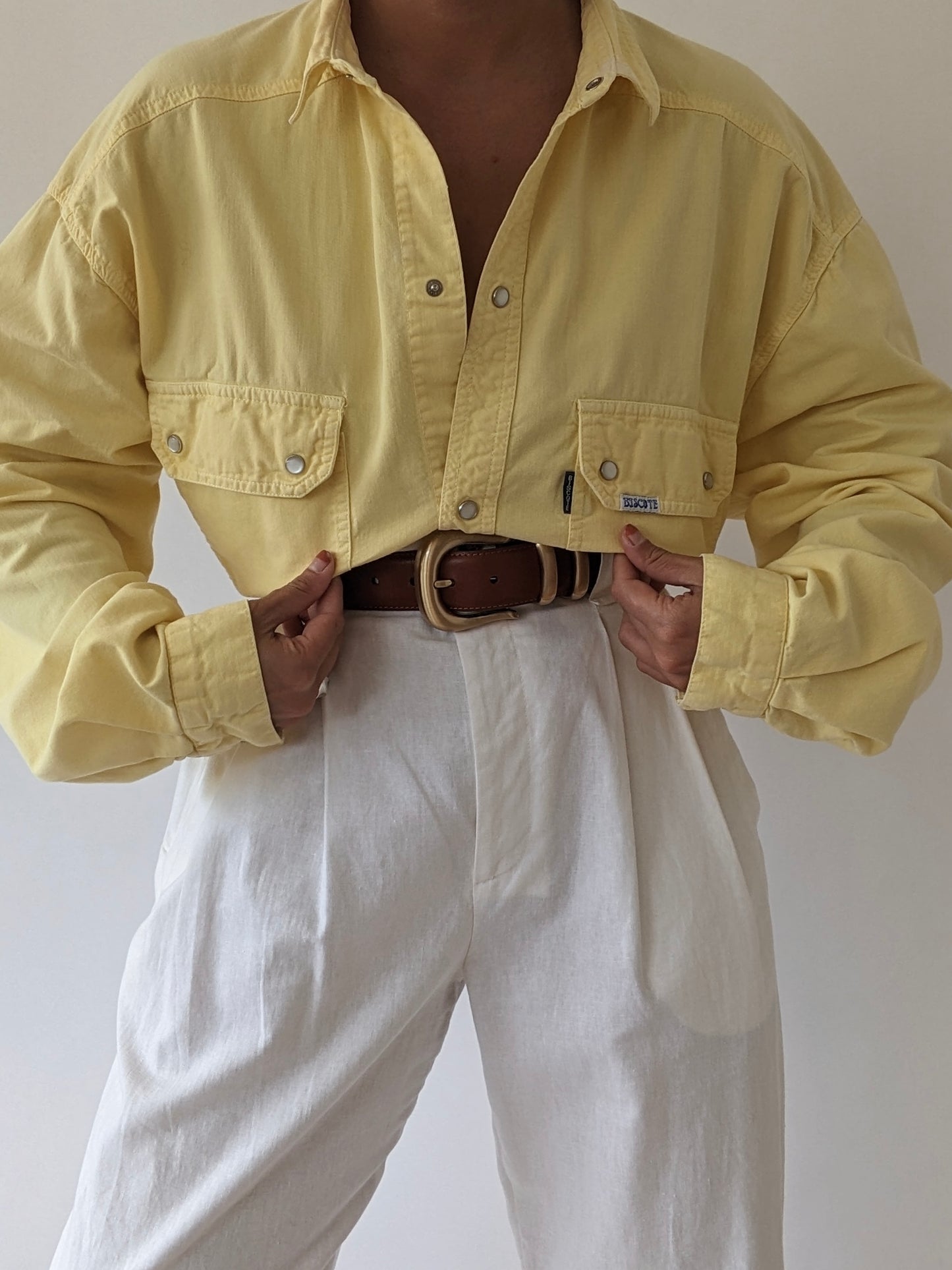 Vintage Faded Lemon Snap Shirt