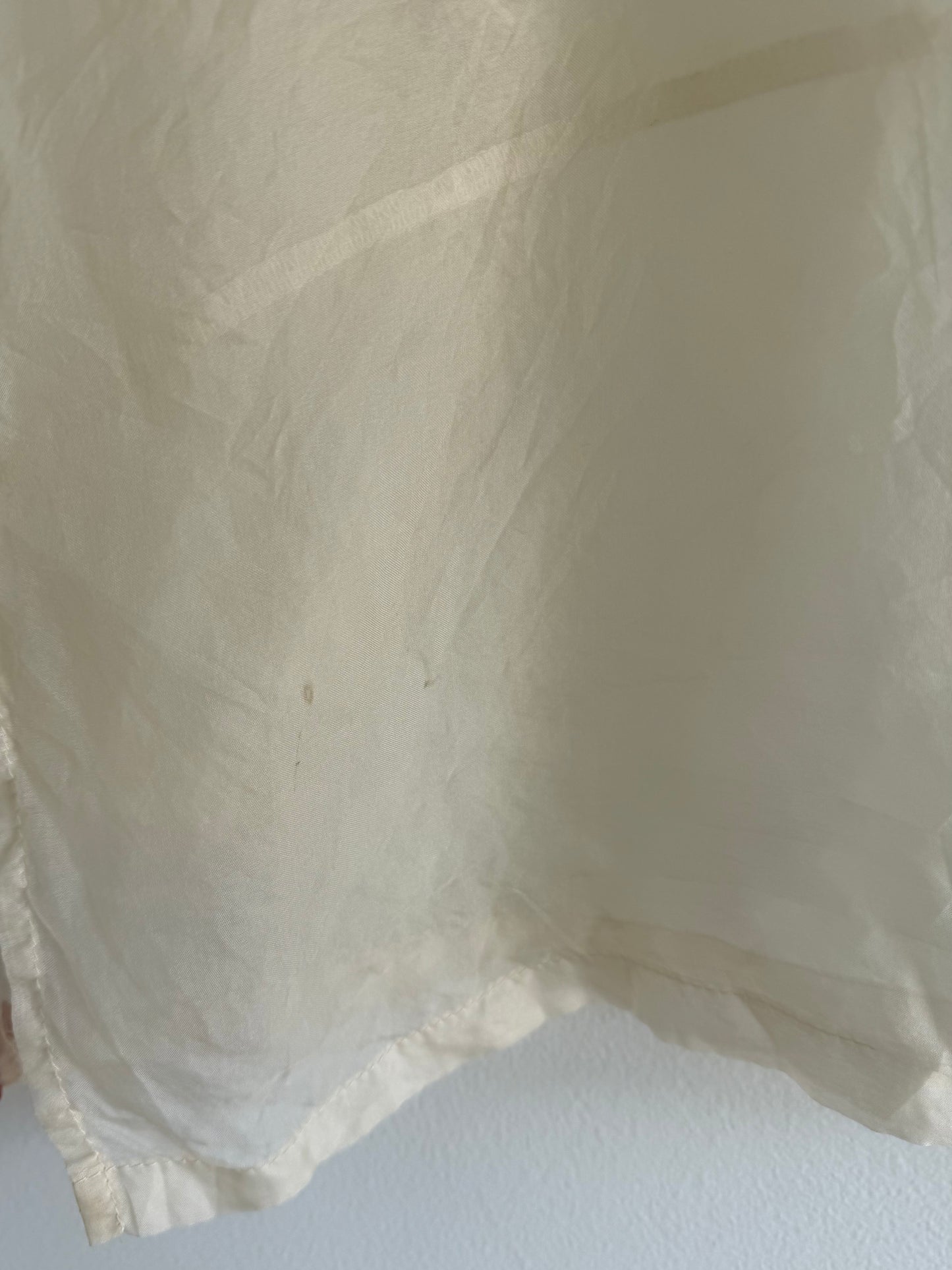 Rare Vintage Cream Sheer Silk Organza Pullover