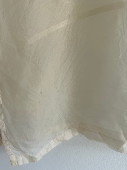 Rare Vintage Cream Sheer Silk Organza Pullover