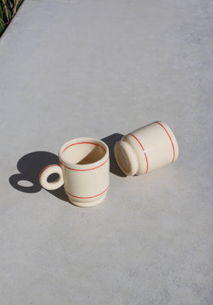 Sophie Copeland Mini Donut Espresso Mug / Available in Olive, Blue, Red