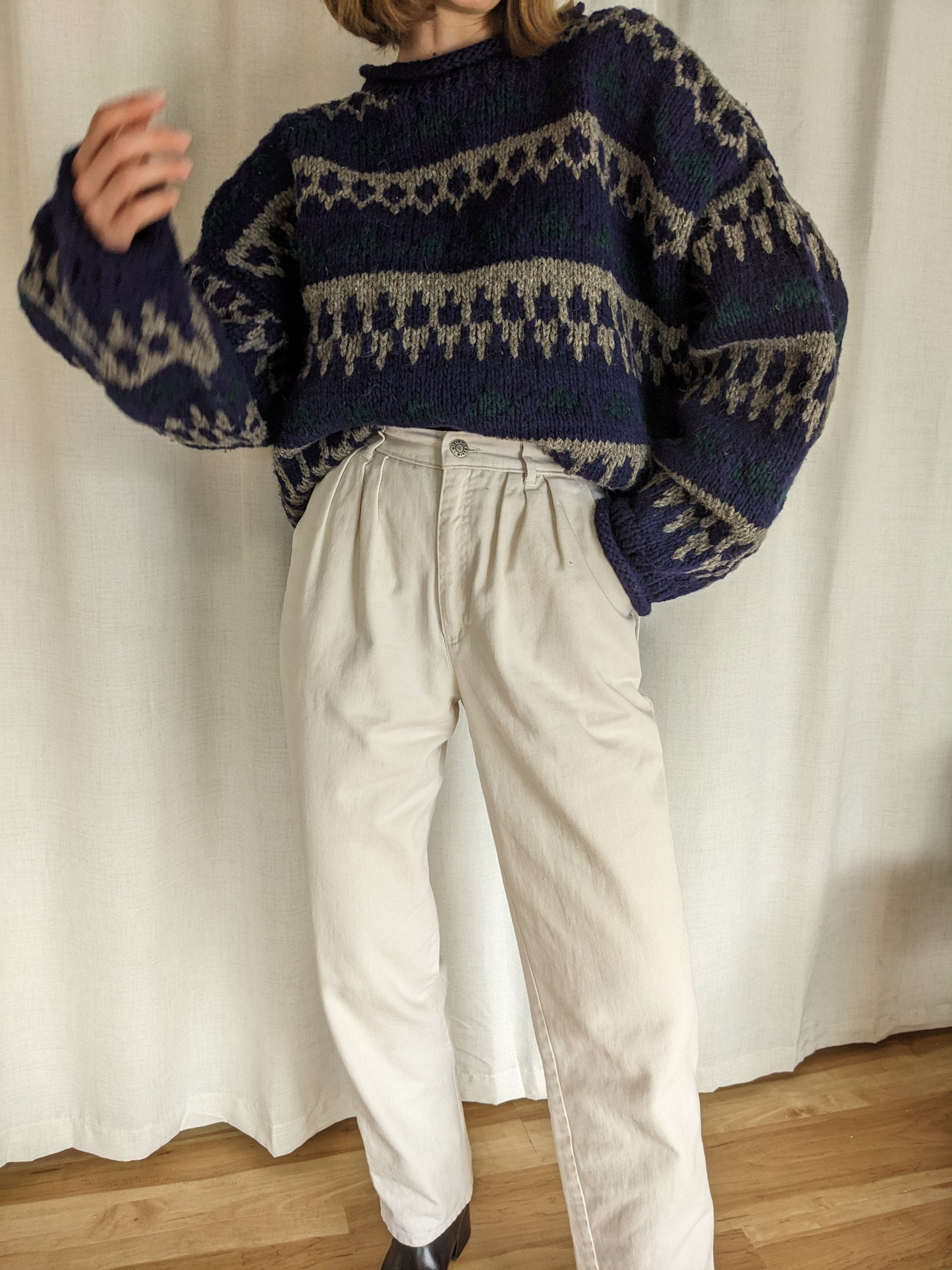 Favorite Vintage Hand Made Chunky Wool Sweater