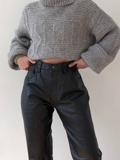 Amazing Vintage Caviar Leather Pant