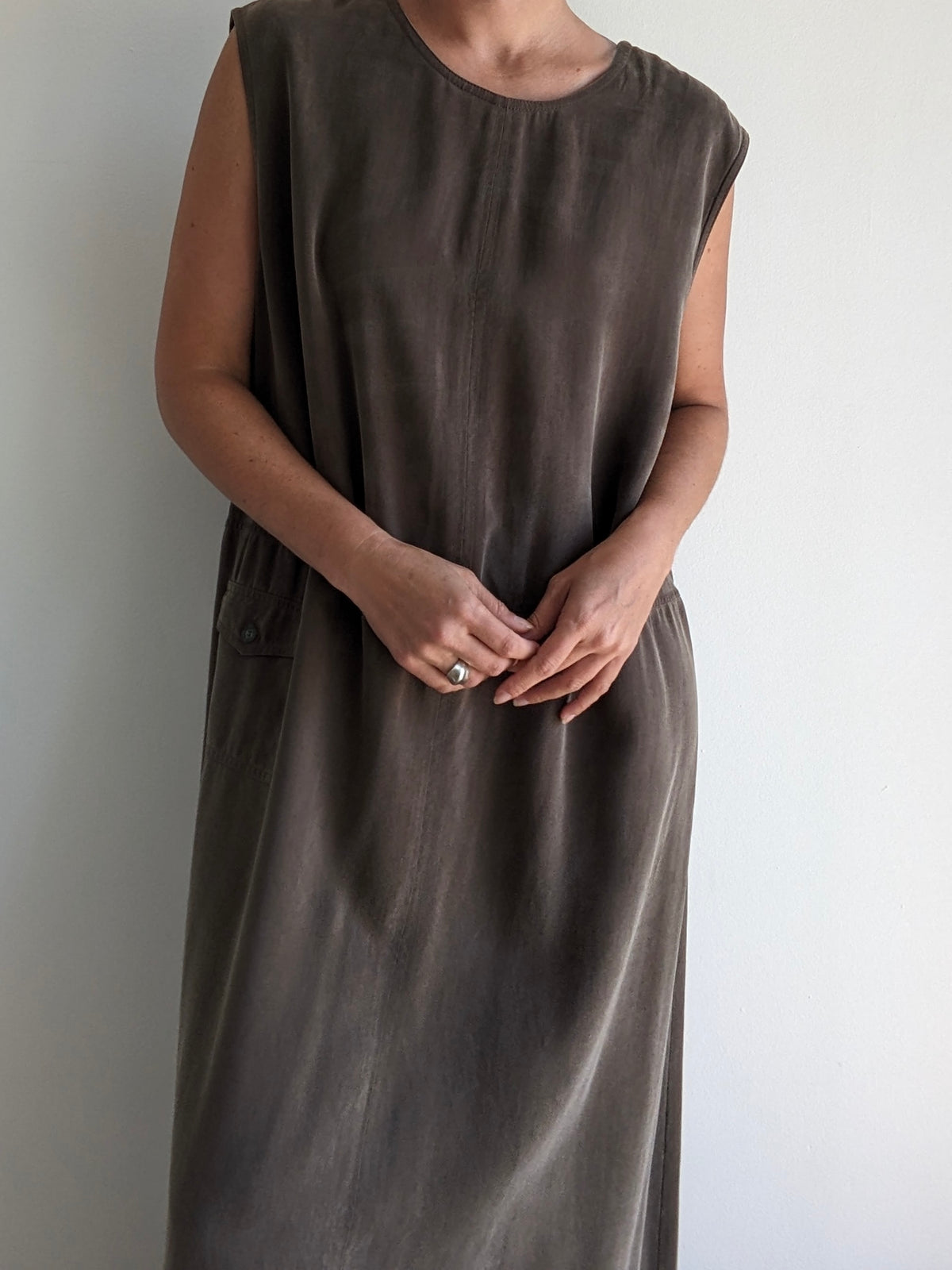 Vintage Moss Twilled Dress