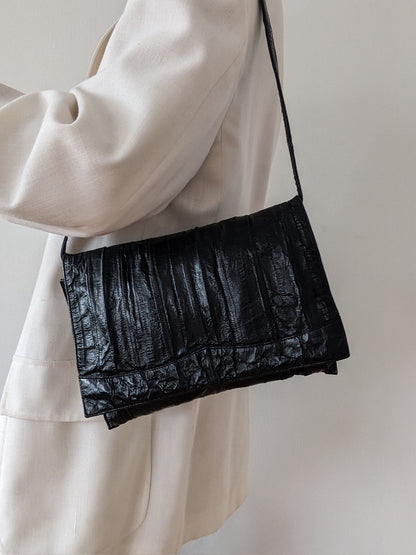 Vintage Ink Eelskin Leather Bag