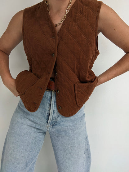 Vintage Quilted Equestrian Vest