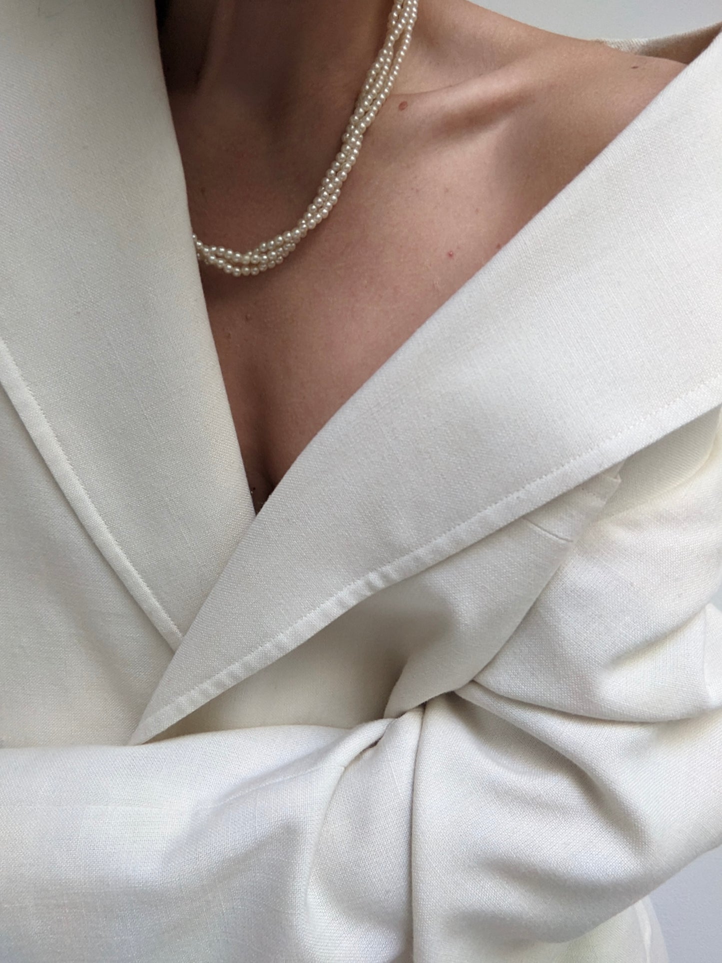 Vintage Layered Faux Pearl Necklace