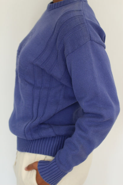 Sweet Vintage Sailboat Cotton Sweater