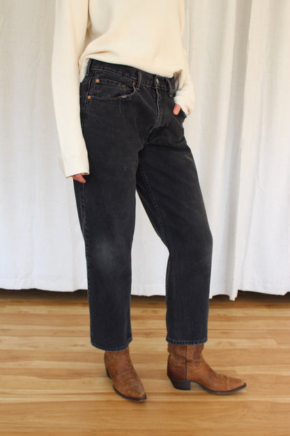 Vintage Levi's 550 Ultra-Faded Black Denim
