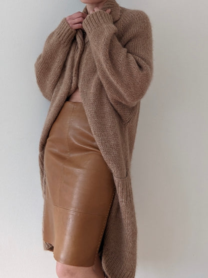 Beautiful Vintage Butterscotch Leather Skirt