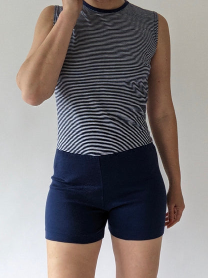 Fun Vintage 1950s Gym Wear Striped Romper