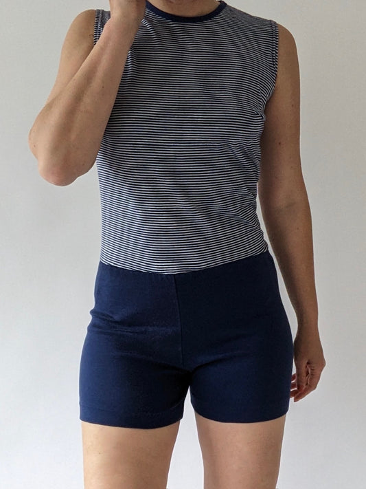Fun Vintage 1950s Gym Wear Striped Romper