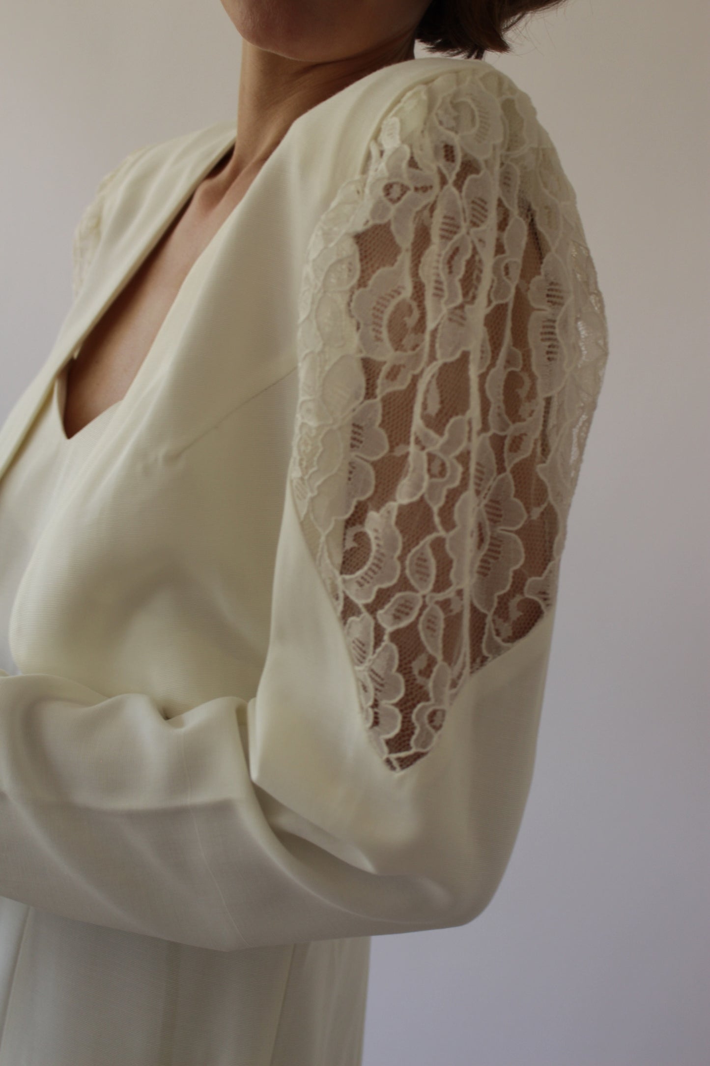 Vintage Vanilla Slip Dress & Lace Bolero Set