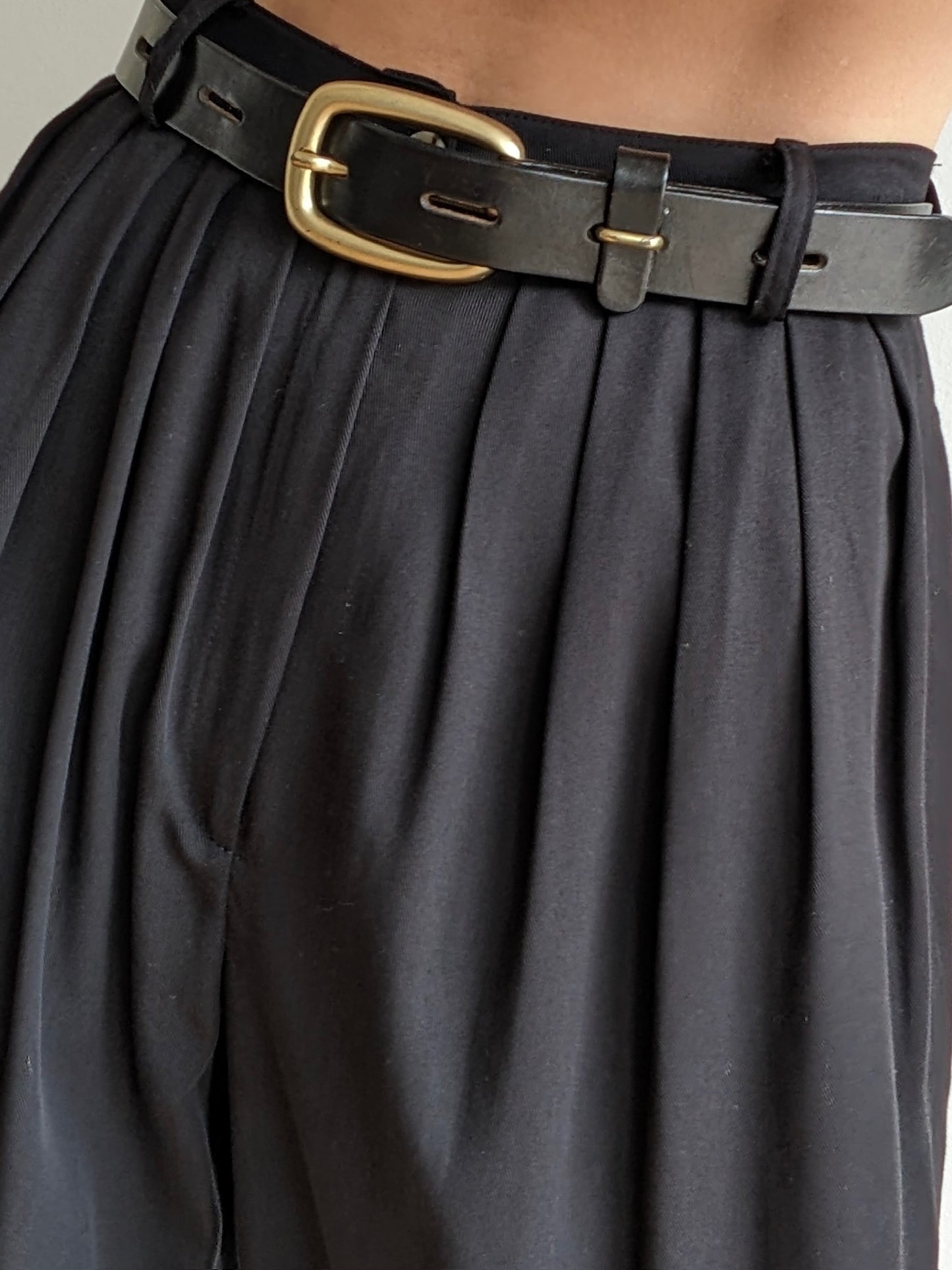 Vintage DKNY Onyx Leather Belt