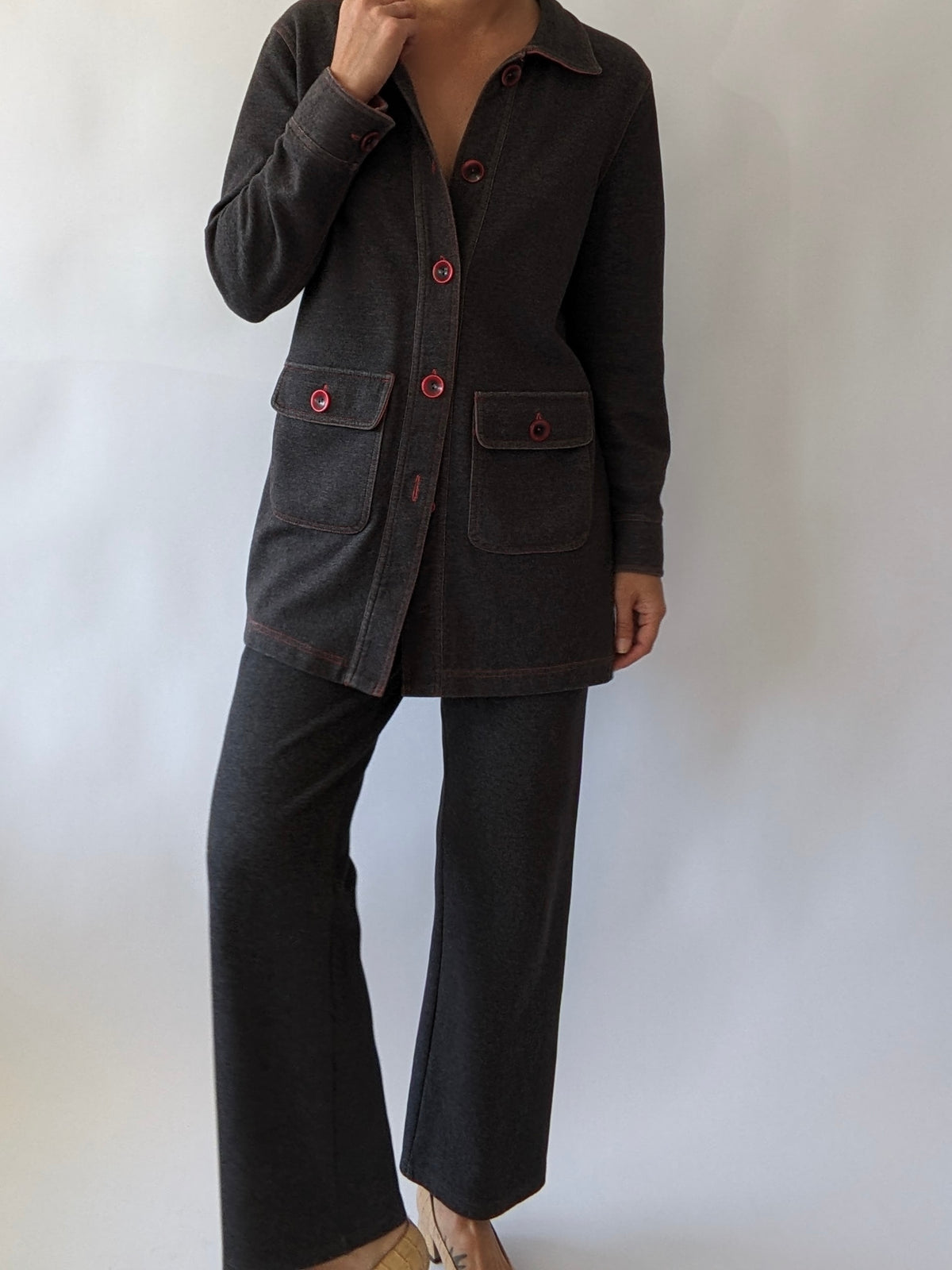 Vintage Charcoal Chore Coat & Pant Set