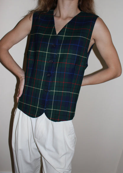 Vintage Pendleton Tartan Wool Vest