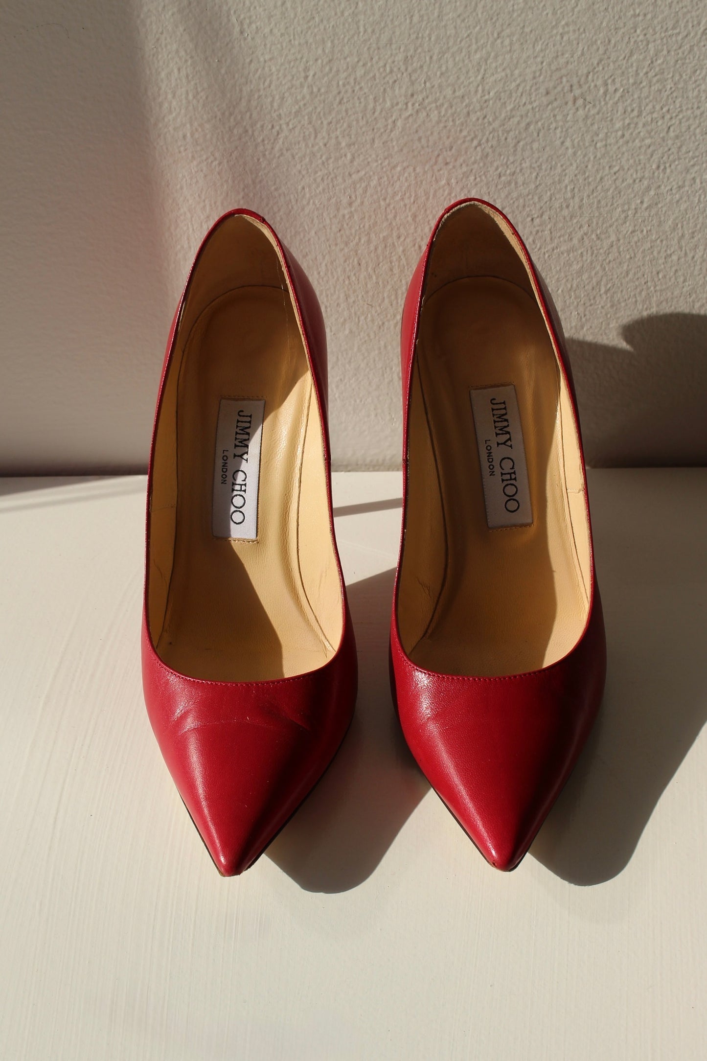 Stunning Jimmy Choo Red Leather Pumps