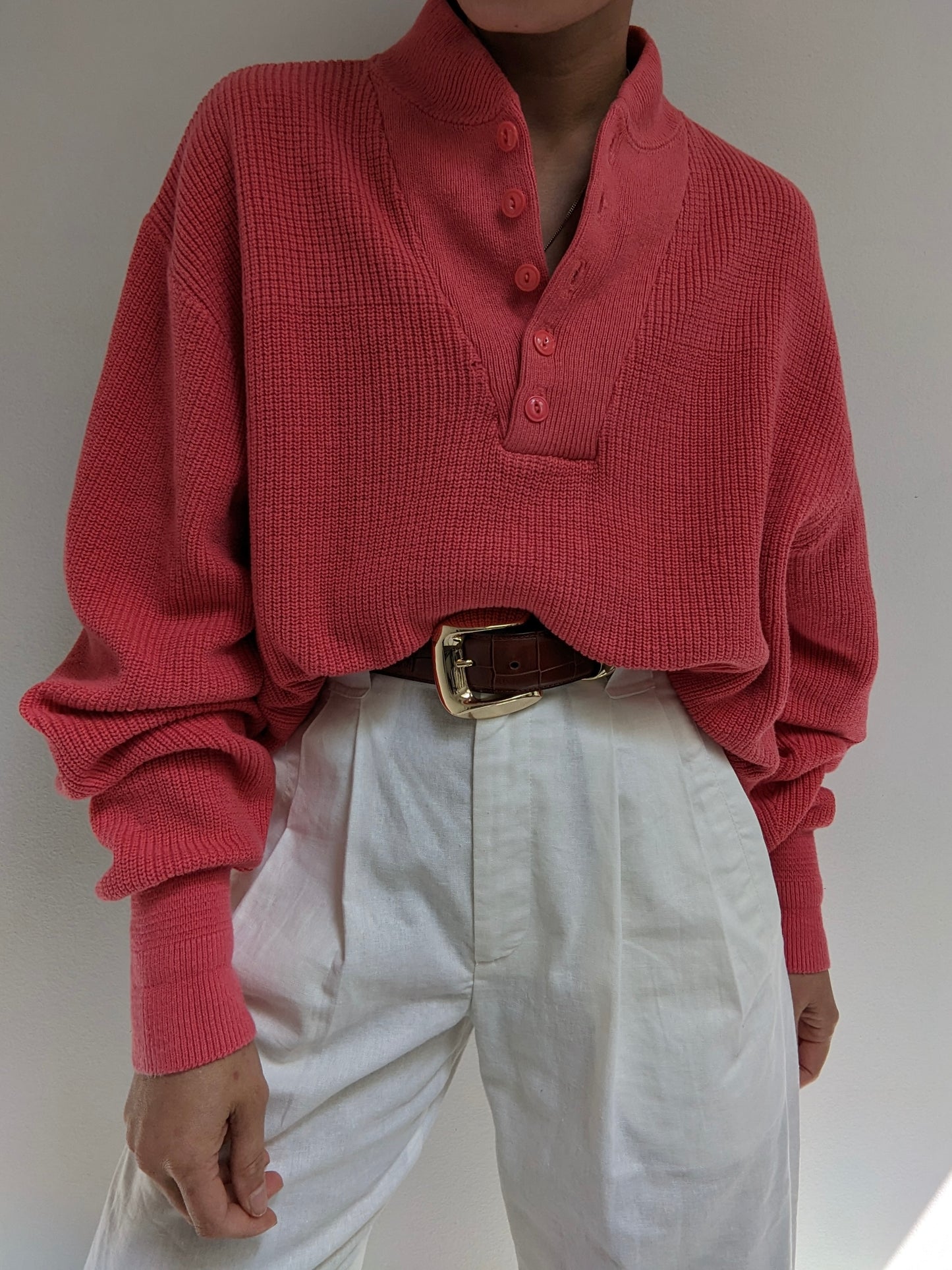 Favorite Vintage Rose Cotton Henley