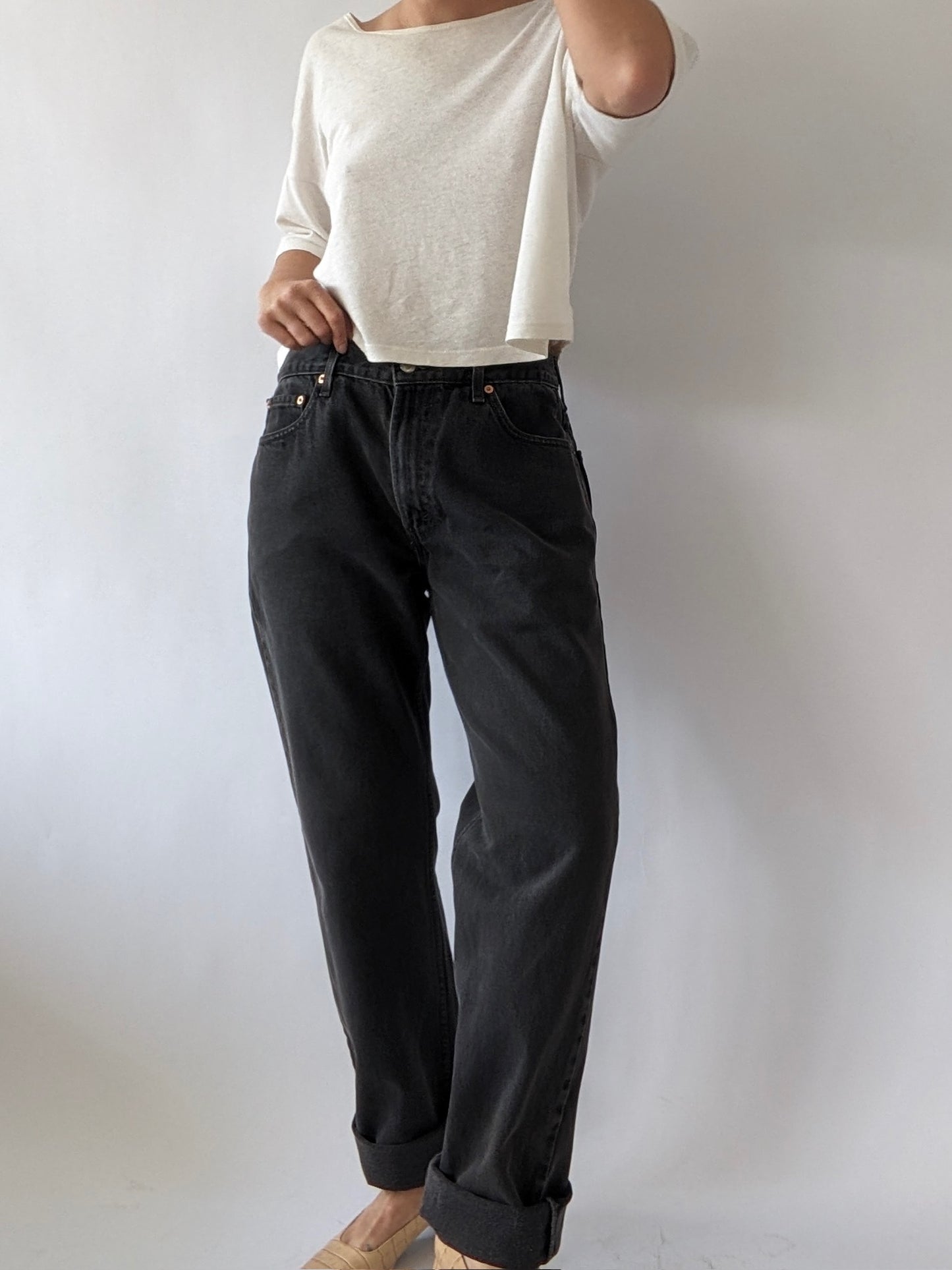 Vintage Levi's 505 Faded Black Denim