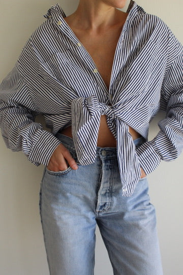 90s Striped Burberrys Button Down Shirt