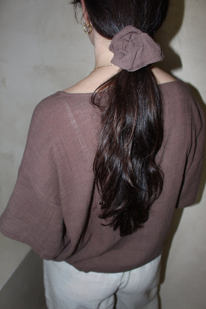 Cotton Gauze Scrunchie