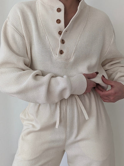 Favorite Vintage Cream Cotton Henley