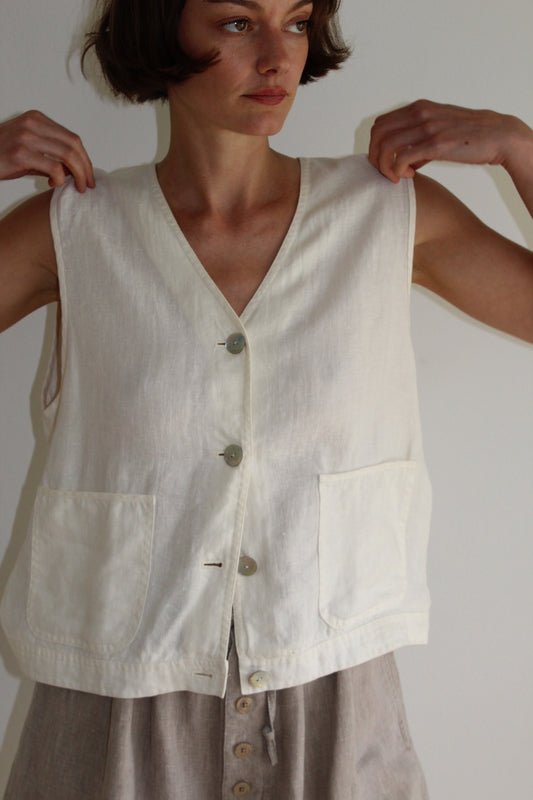 90s Lightweight Linen Vest