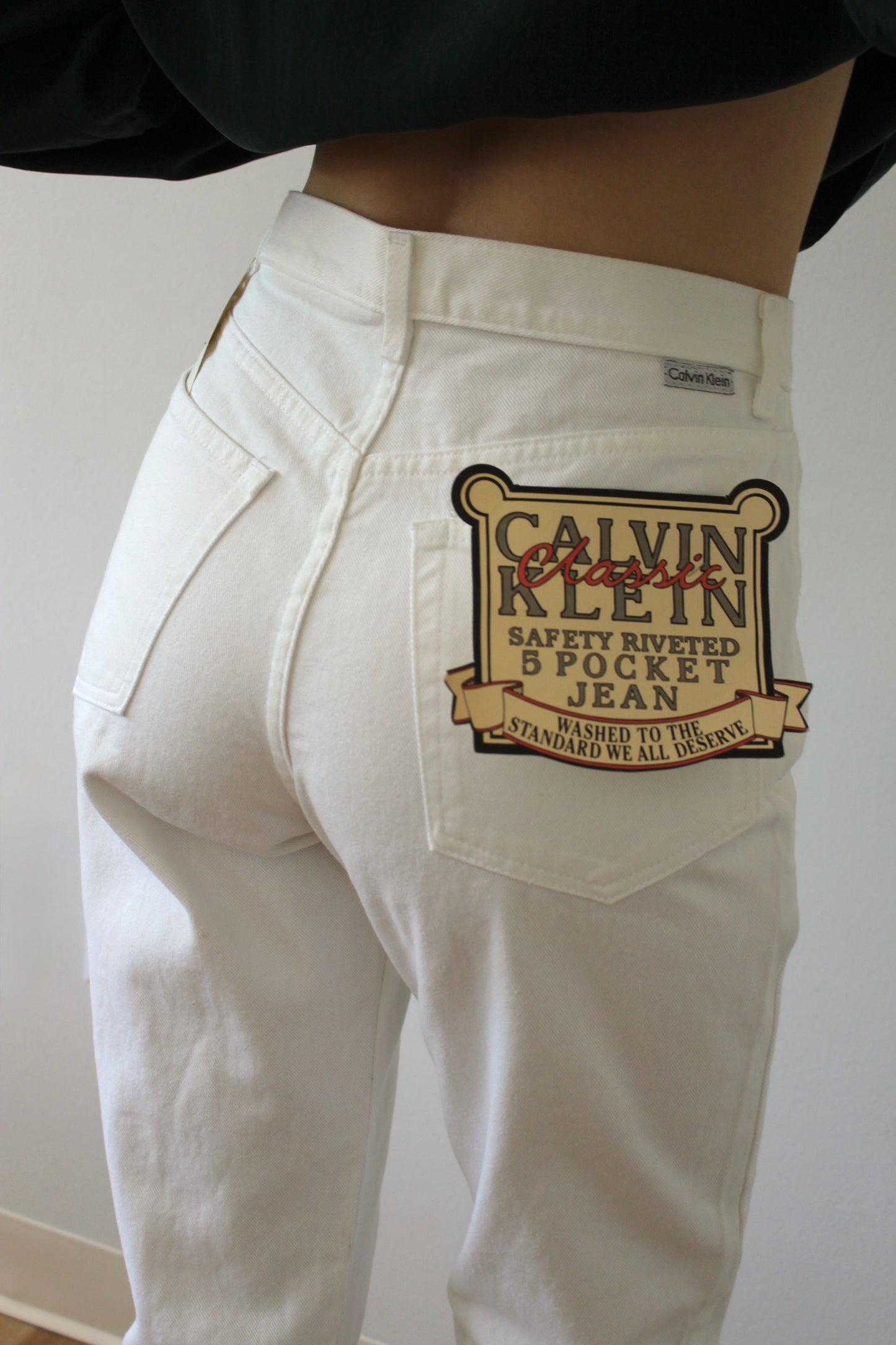 Vintage Deadstock Calvin Klein White Denim