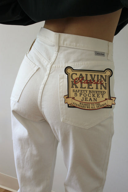 Vintage Deadstock Calvin Klein White Denim