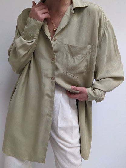 Vintage Pear Silk Blouse