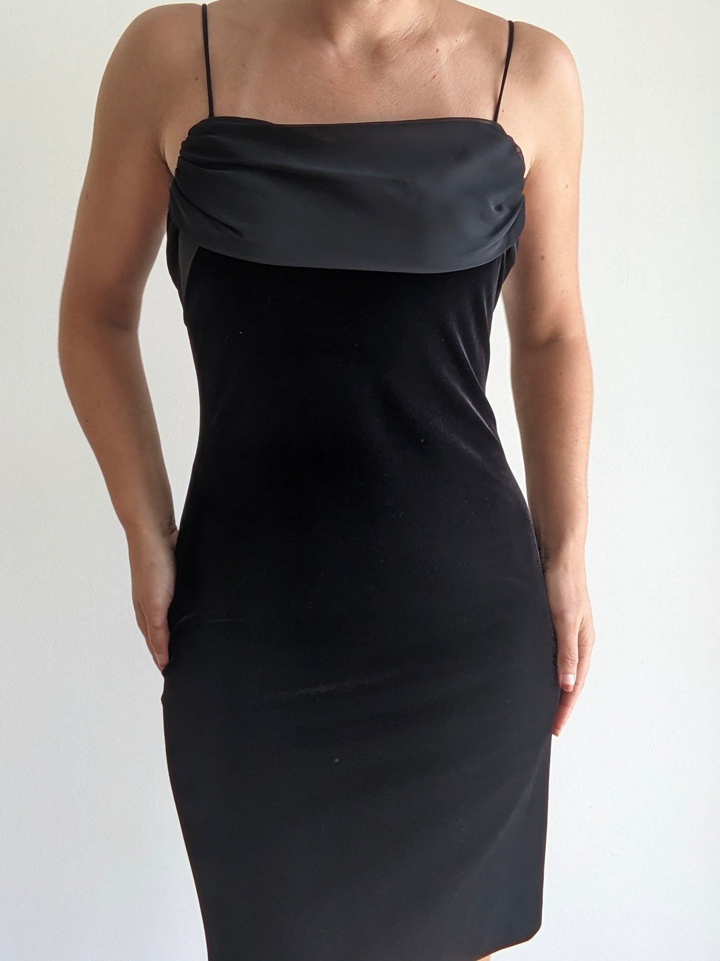 90s Caviar Velvet Cocktail Dress