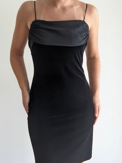 90s Caviar Velvet Cocktail Dress