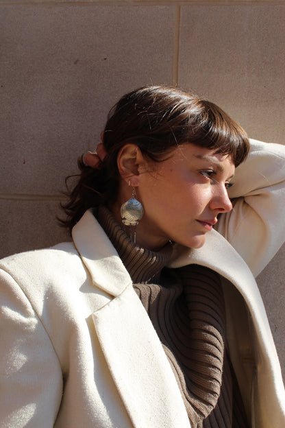 Vintage Silver Fish Drop Earrings