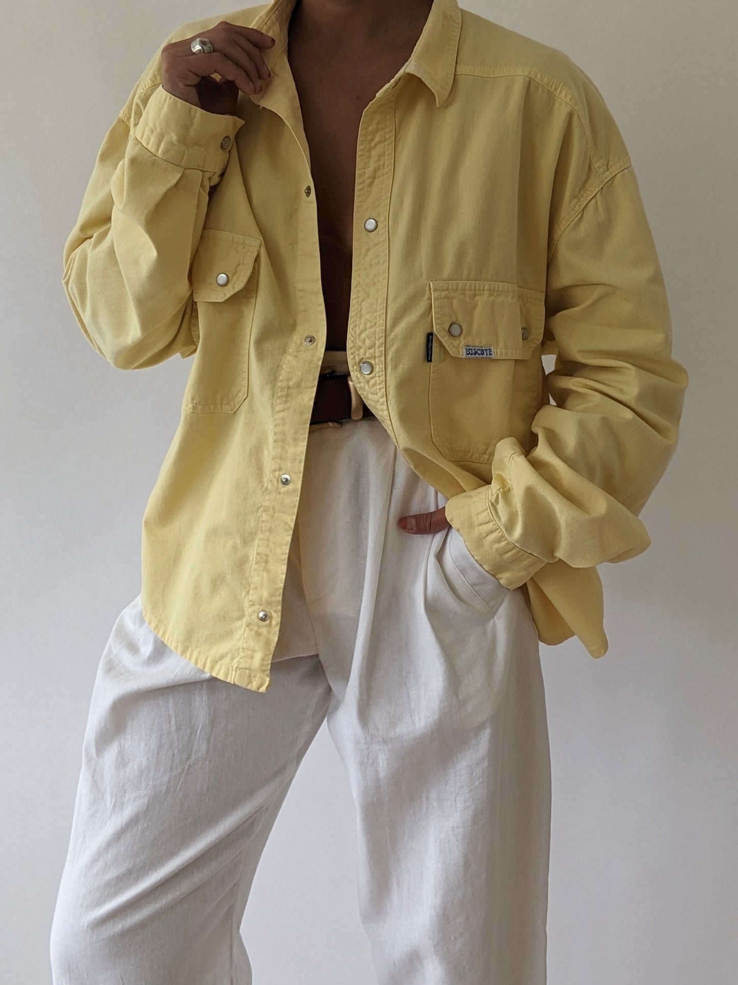 Vintage Faded Lemon Snap Shirt