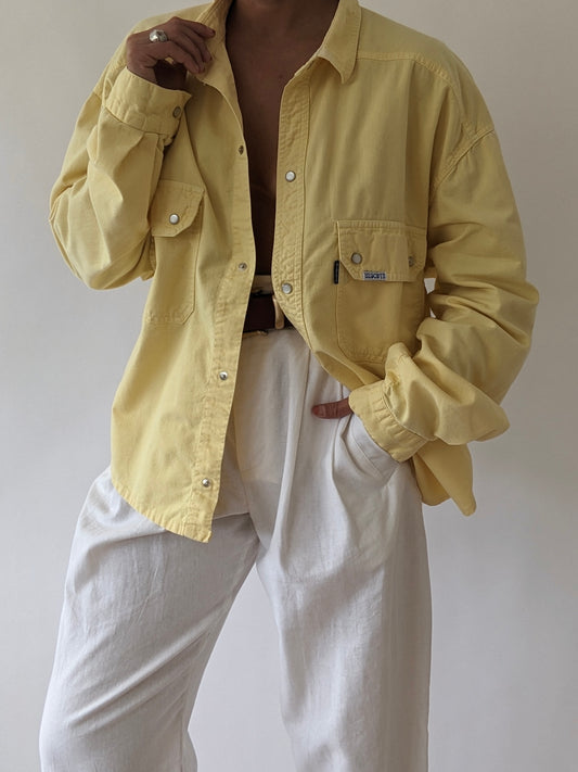 Vintage Faded Lemon Snap Shirt