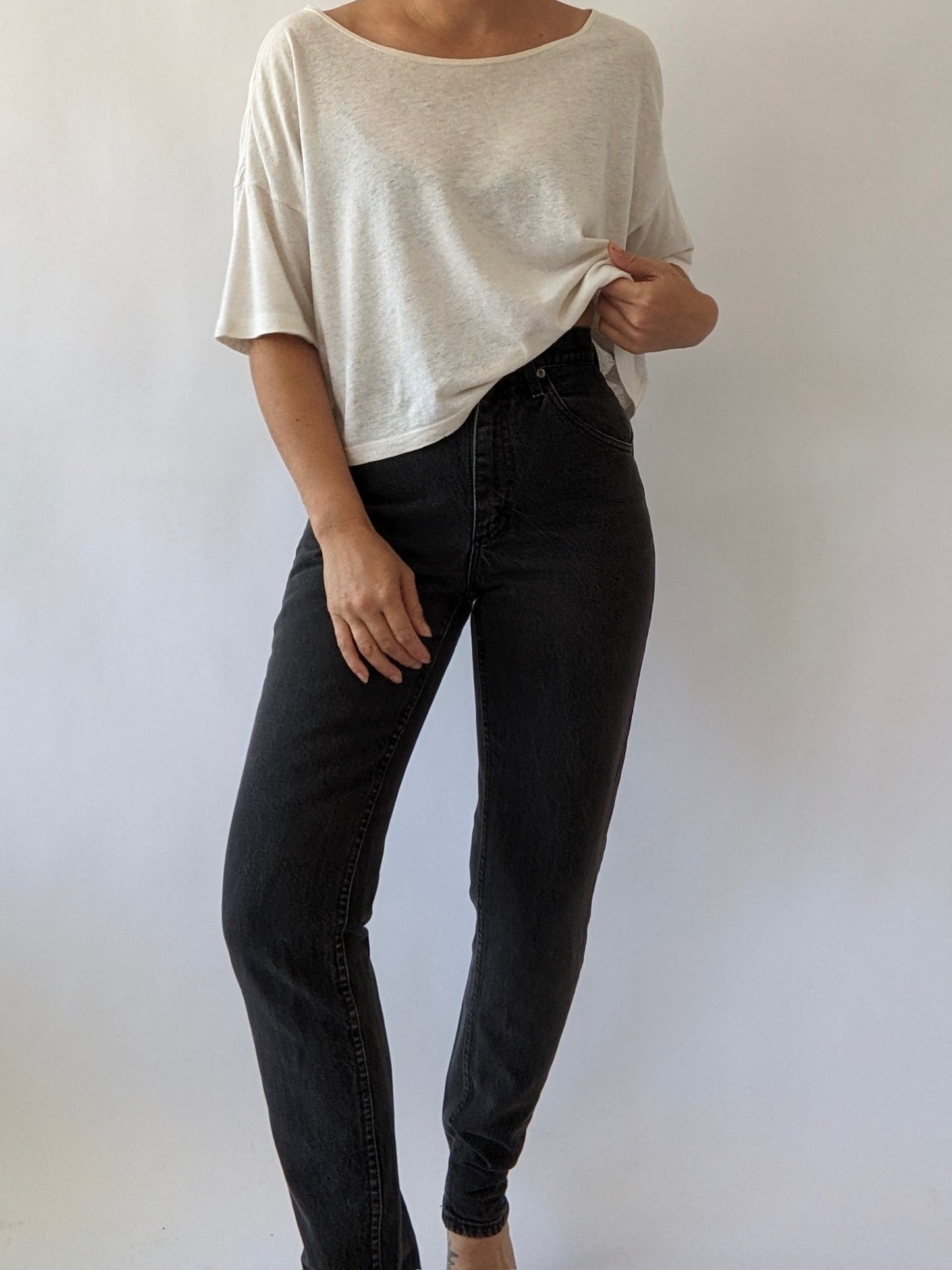 Vintage Faded Black Lee Denim