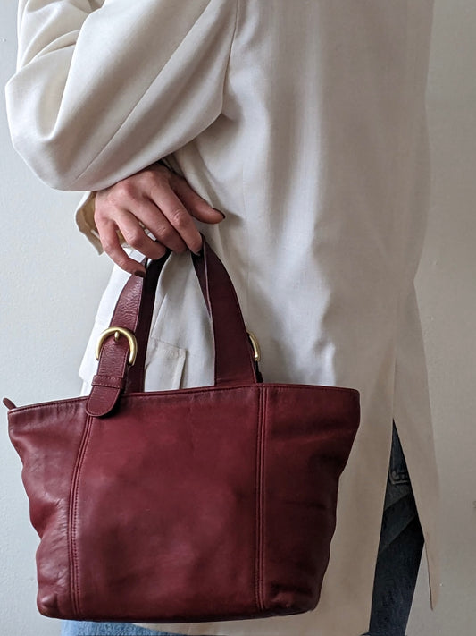 Favorite Vintage Coach Red Leather Tote Bag