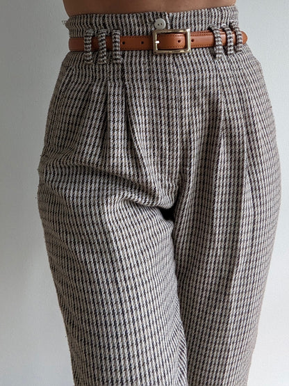 Lovely Vintage Woven & Pleated Trousers