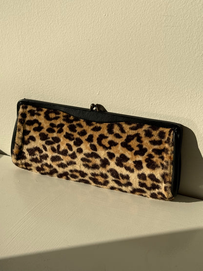Favorite Vintage Faux Leopard Fur Clutch