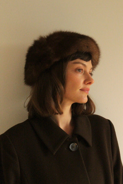 Beautiful Vintage Hazelnut Fur Hat