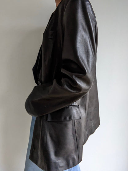 Vintage Onyx Lambskin Leather Jacket