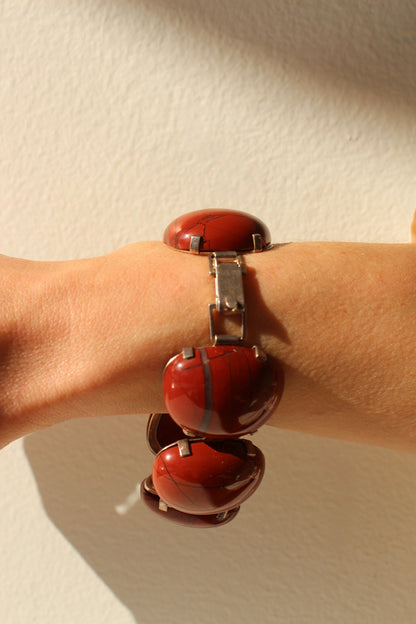 Absolute Favorite Vintage Red Jasper & Sterling Silver Bracelet