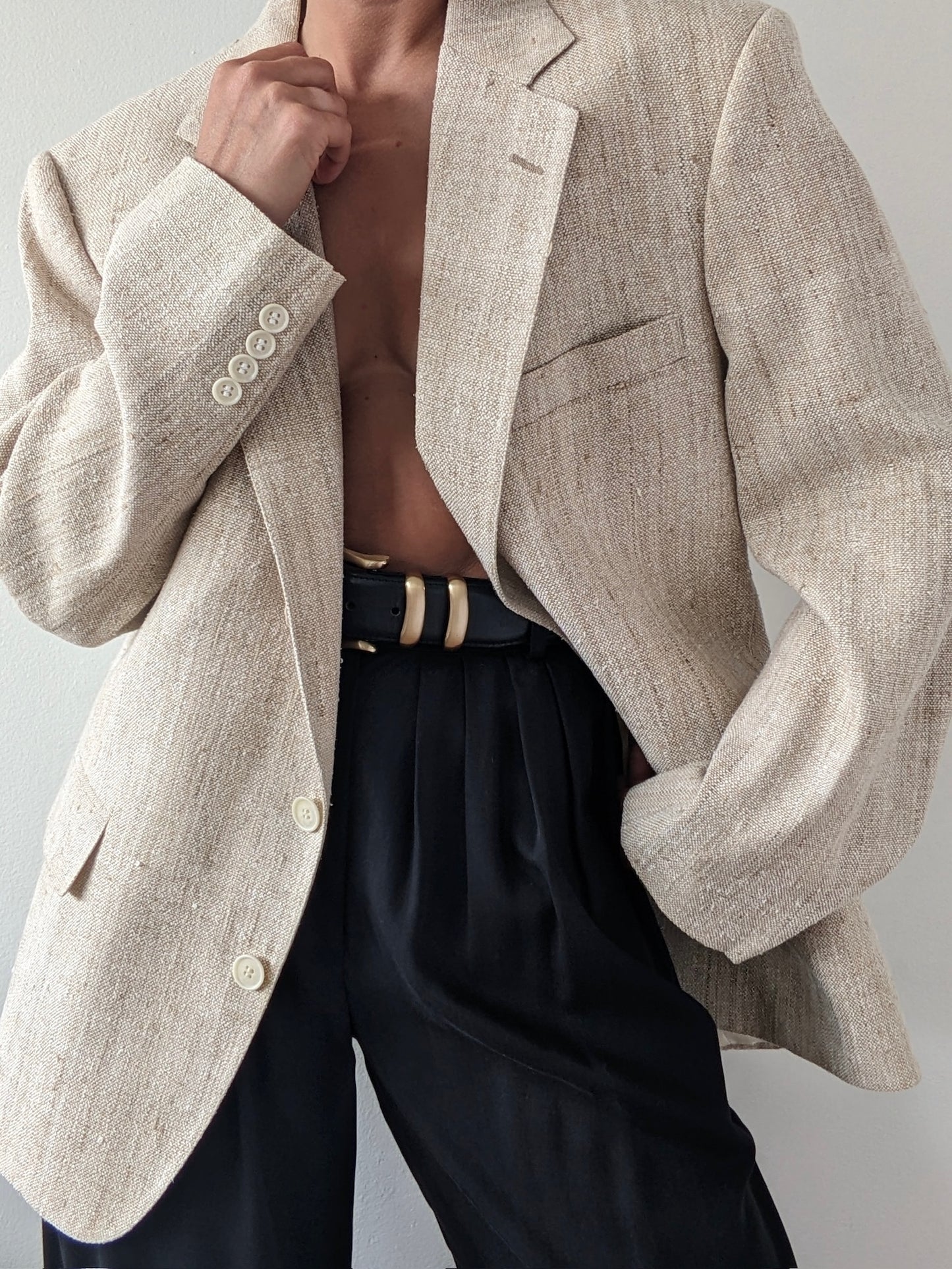 Beautiful Vintage Woven Silk Blazer