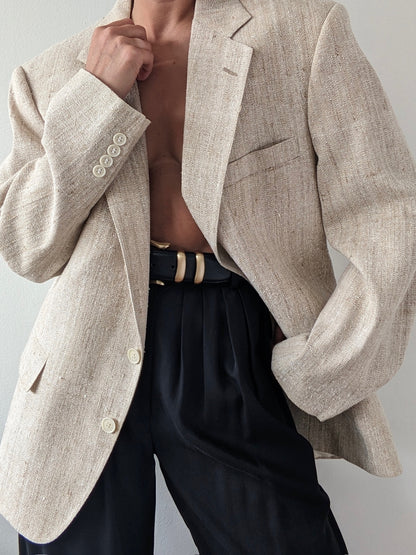 Beautiful Vintage Woven Silk Blazer